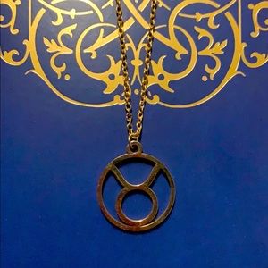 18K Gold Taurus Zodiac Pendant Necklace